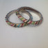 Three Line Stoned Studded Lac Bangles - Multi Color